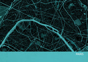 LS01567_S_MATTP - Paris City Street Map Print Turquoise