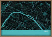 LS01567_3_WDOAK - Paris City Street Map Print Turquoise