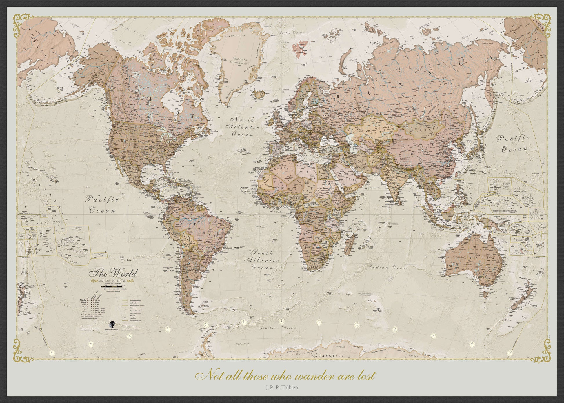 PS01164_L_LBWBL - Personalised Antique World Map