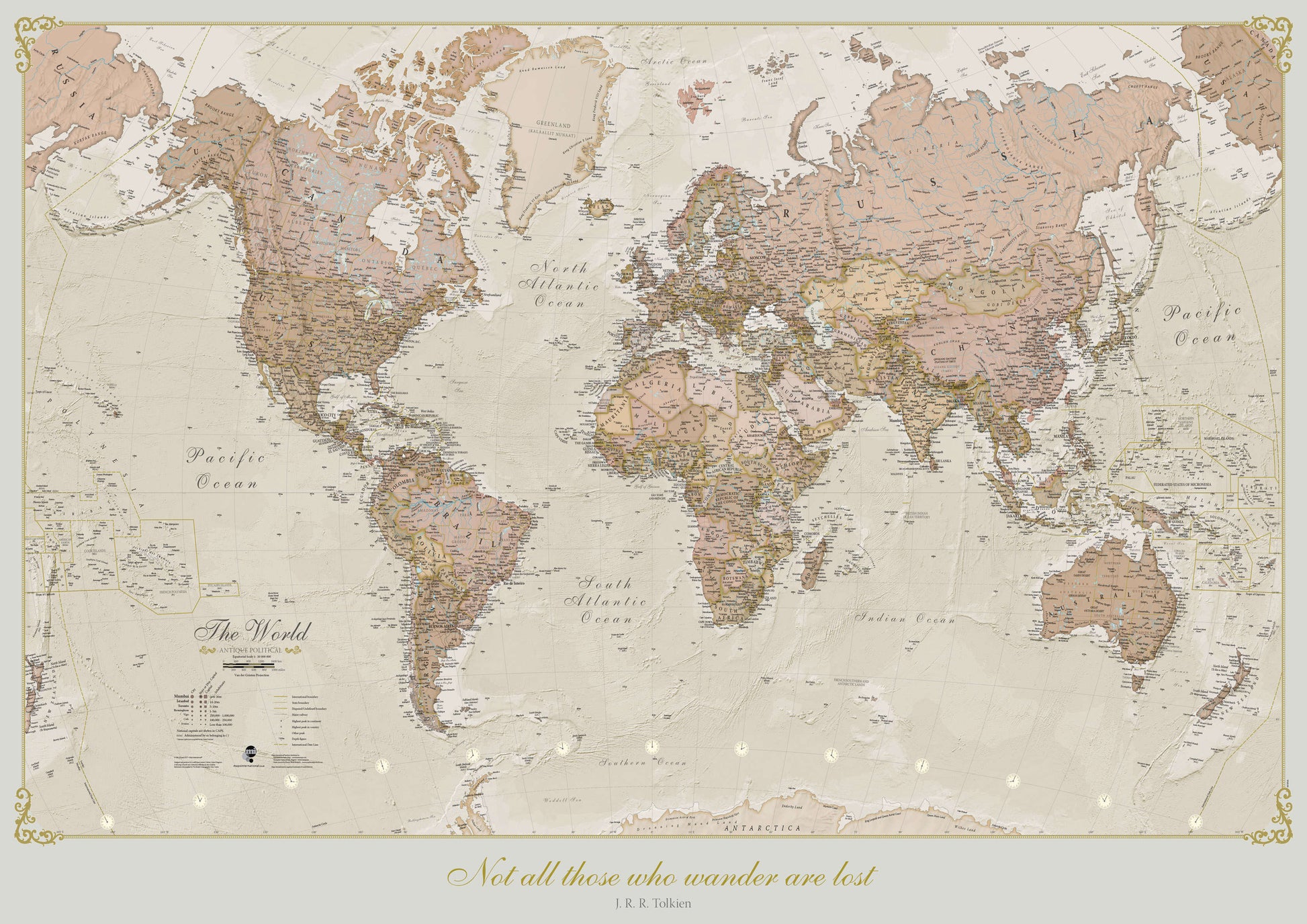 PS01164_S_PAPER - Personalised Antique World Map