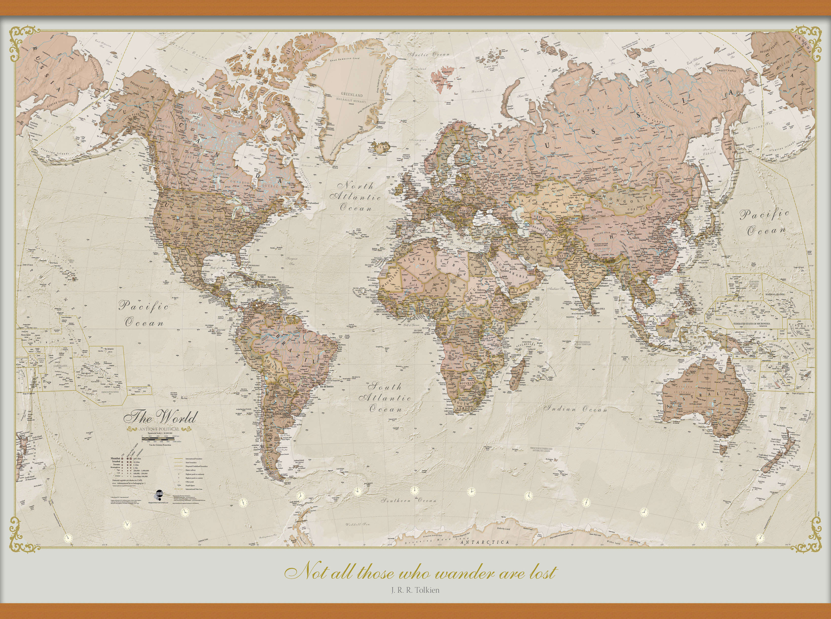PS01164_L_LWDHB - Personalised Antique World Map