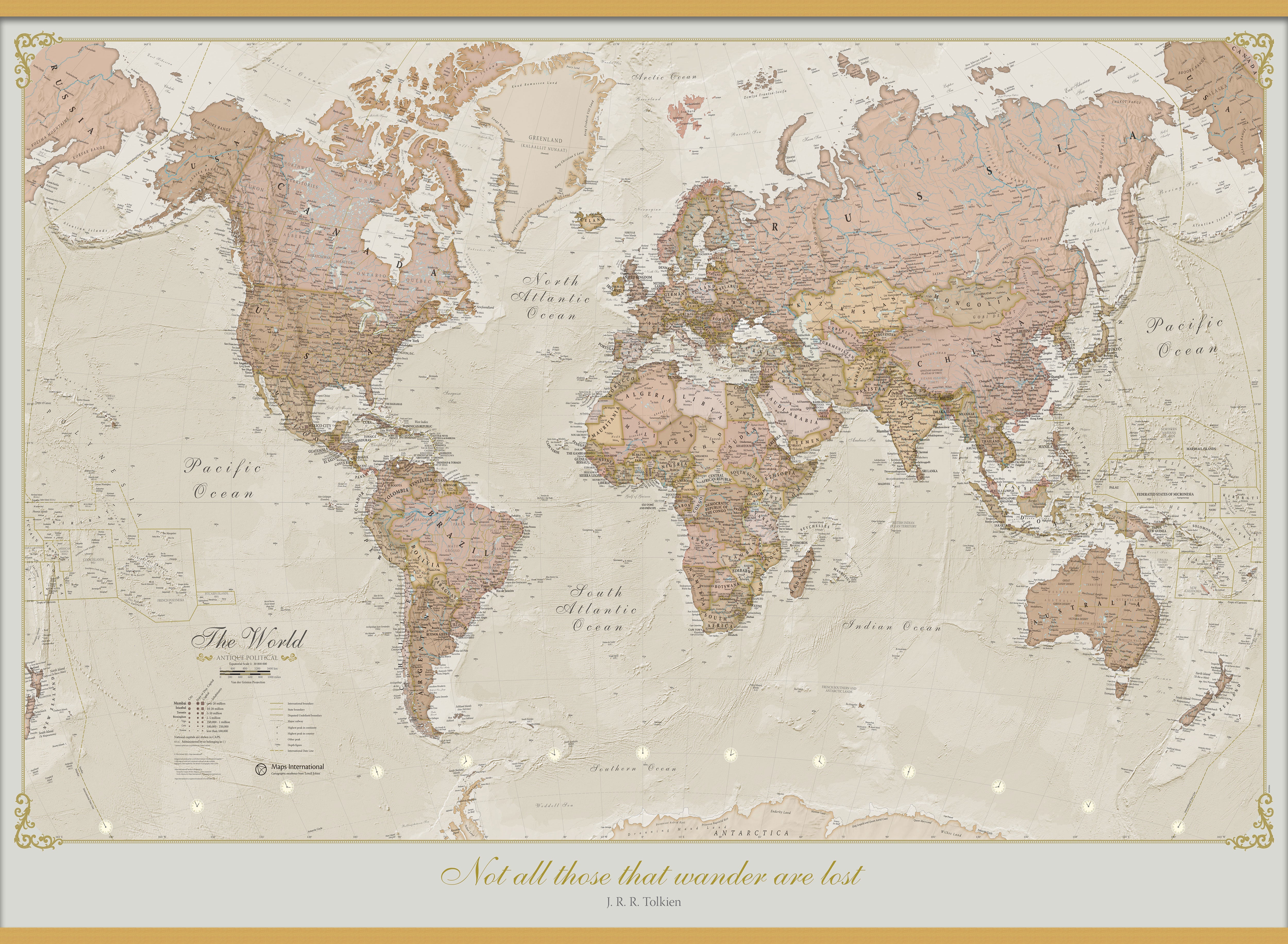 PS01164_M_CWDHB - Personalised Antique World Map