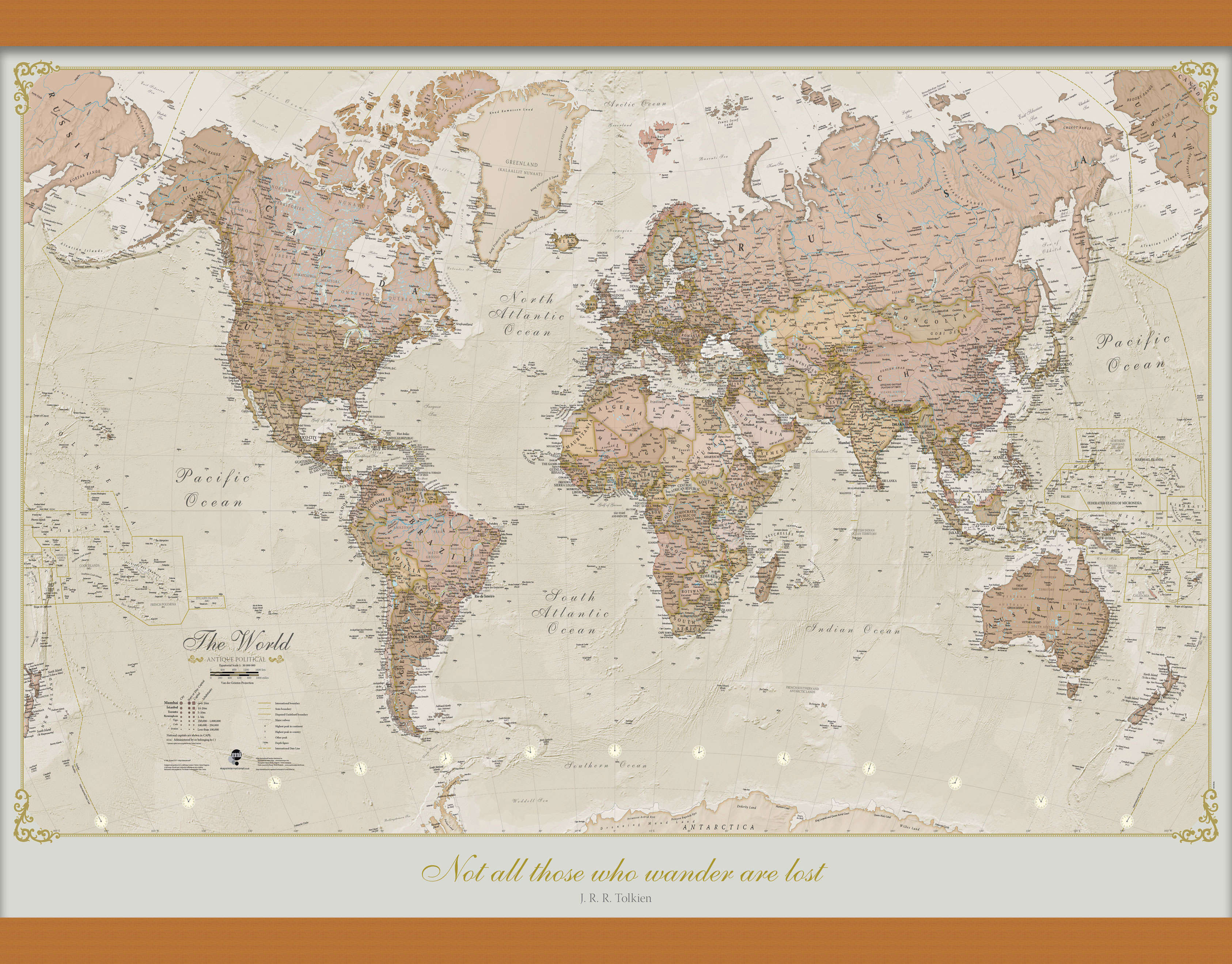 PS01164_M_CWDHB - Personalised Antique World Map