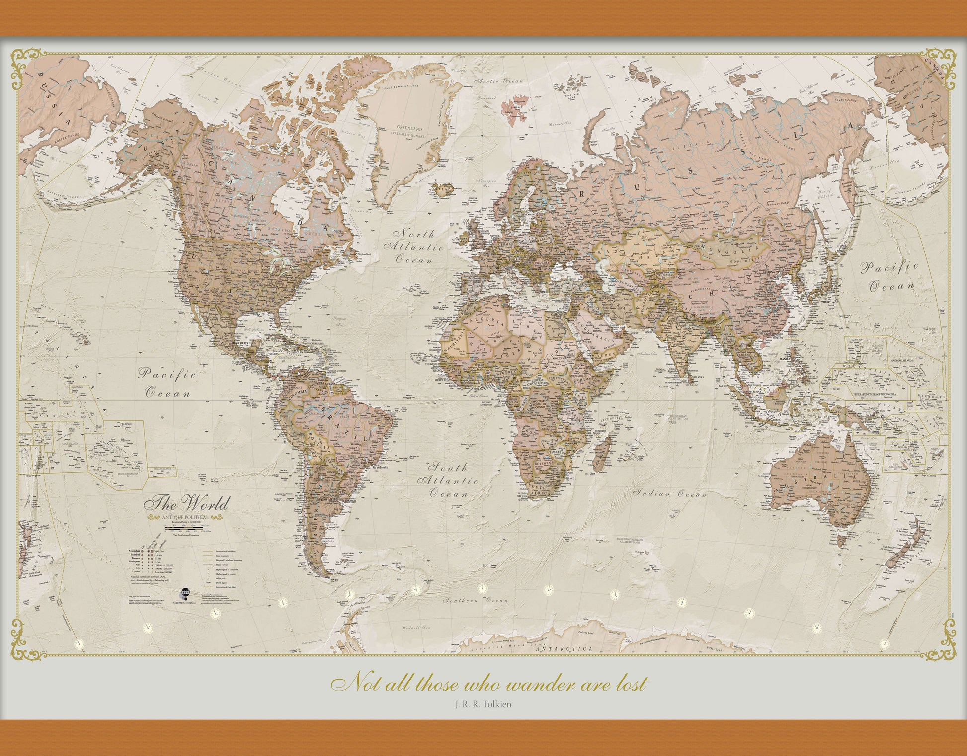 PS01164_M_LWDHB - Personalised Antique World Map