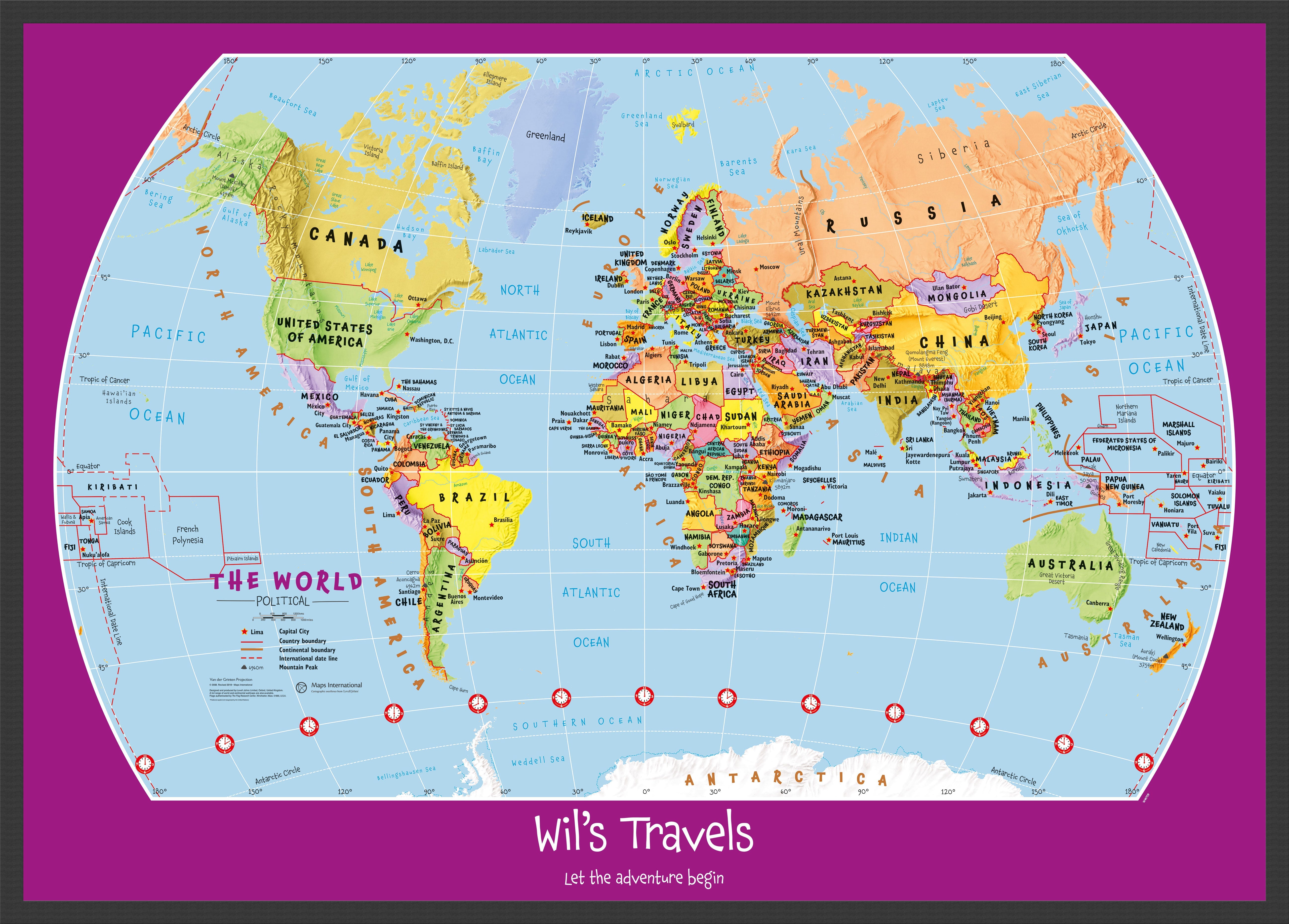 PS01426_M_WDBLA - Personalised Child's World Map