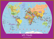 PS01426_L_WDTEA - Personalised Child's World Map