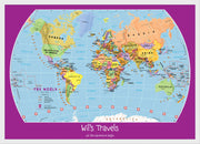 PS01426_S_WDWHI - Personalised Child's World Map