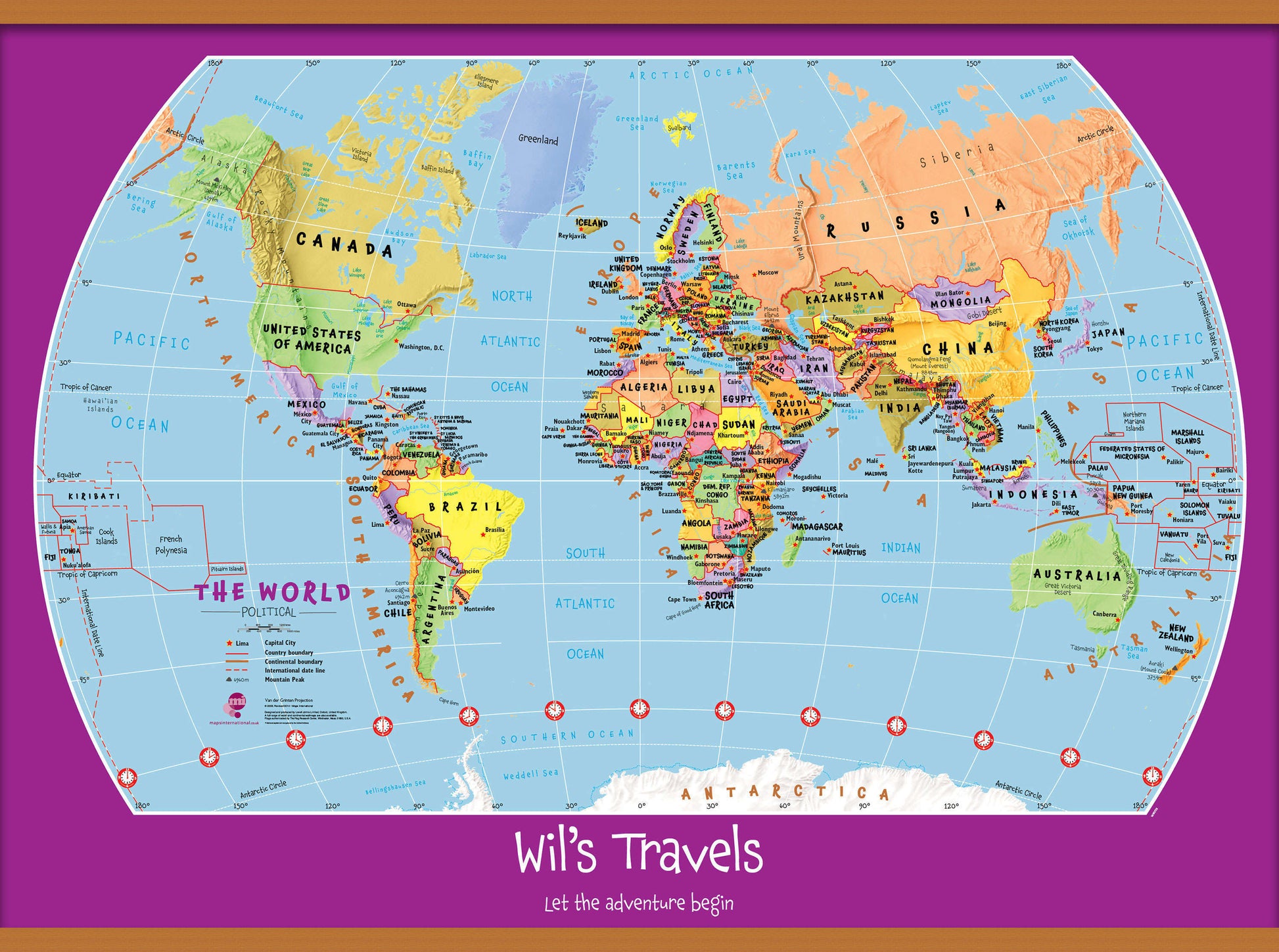 PS01426_L_CWDHB - Personalised Child's World Map
