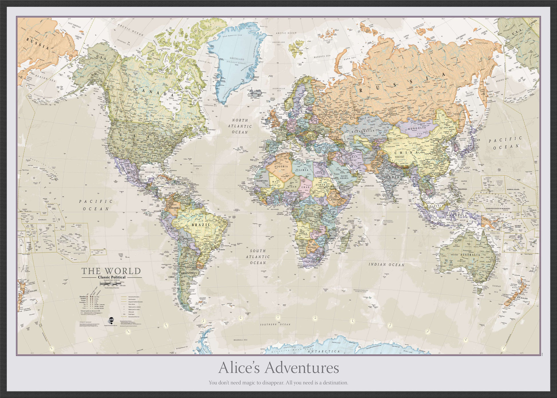 PS01192_L_WDBLA - Personalised Classic World Map