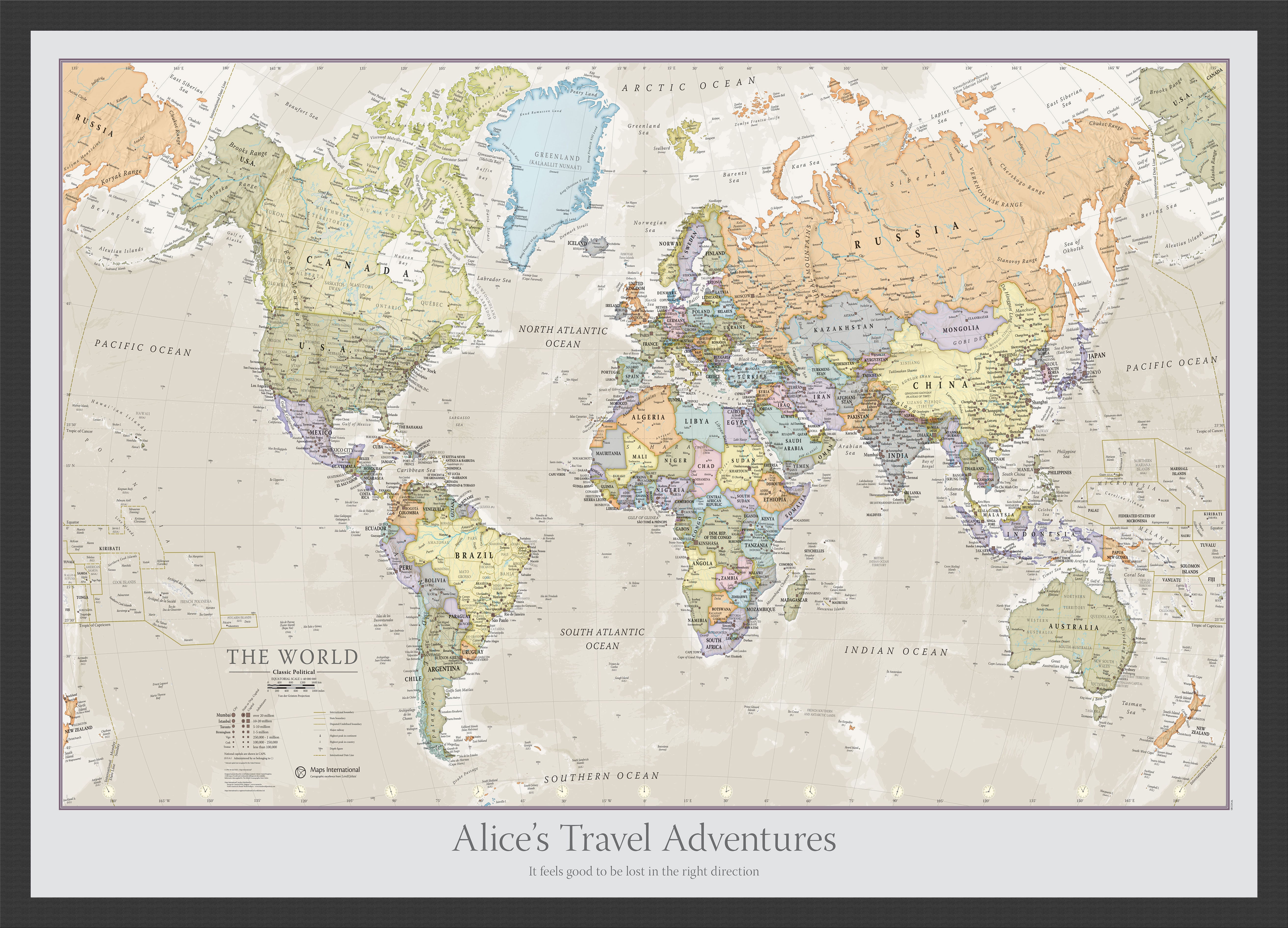 PS01192_S_WDBLA - Personalised Classic World Map