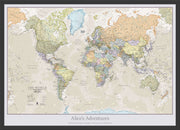 PS01192_S_BWBLA - Personalised Classic World Map