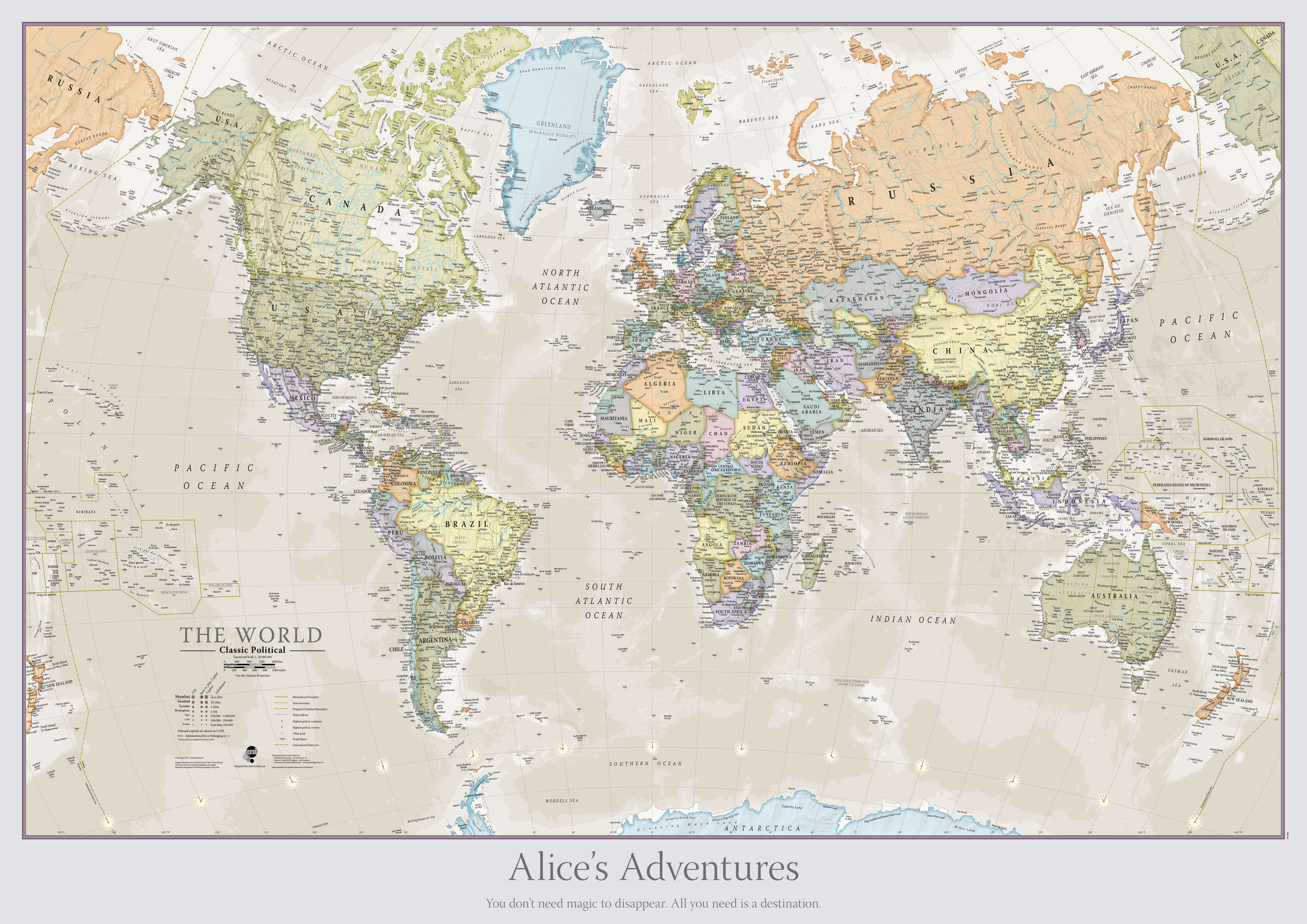 PS01192_M_LAMIN - Personalised Classic World Map