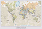PS01192_S_PAPER - Personalised Classic World Map