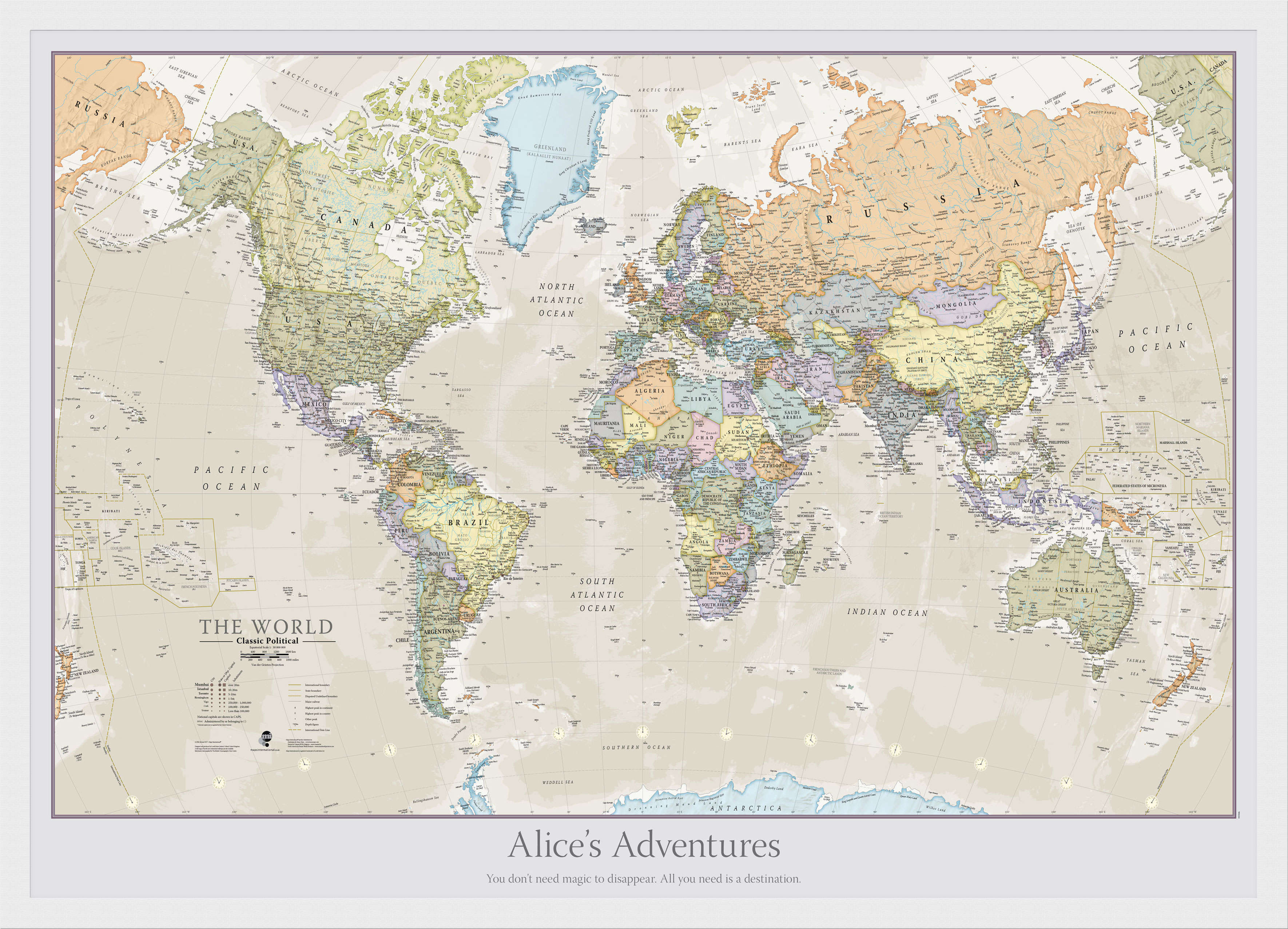 PS01192_M_WDWHI - Personalised Classic World Map