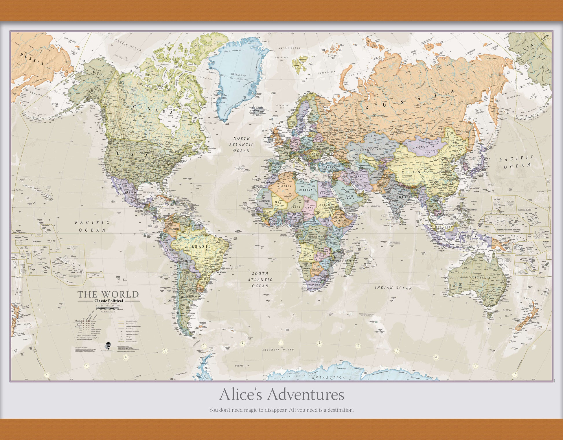PS01192_M_CWDHB - Personalised Classic World Map