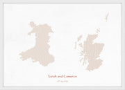 PS01602_3_WDWHI - Personalised Country Name Text Map Print - Burnt Orange