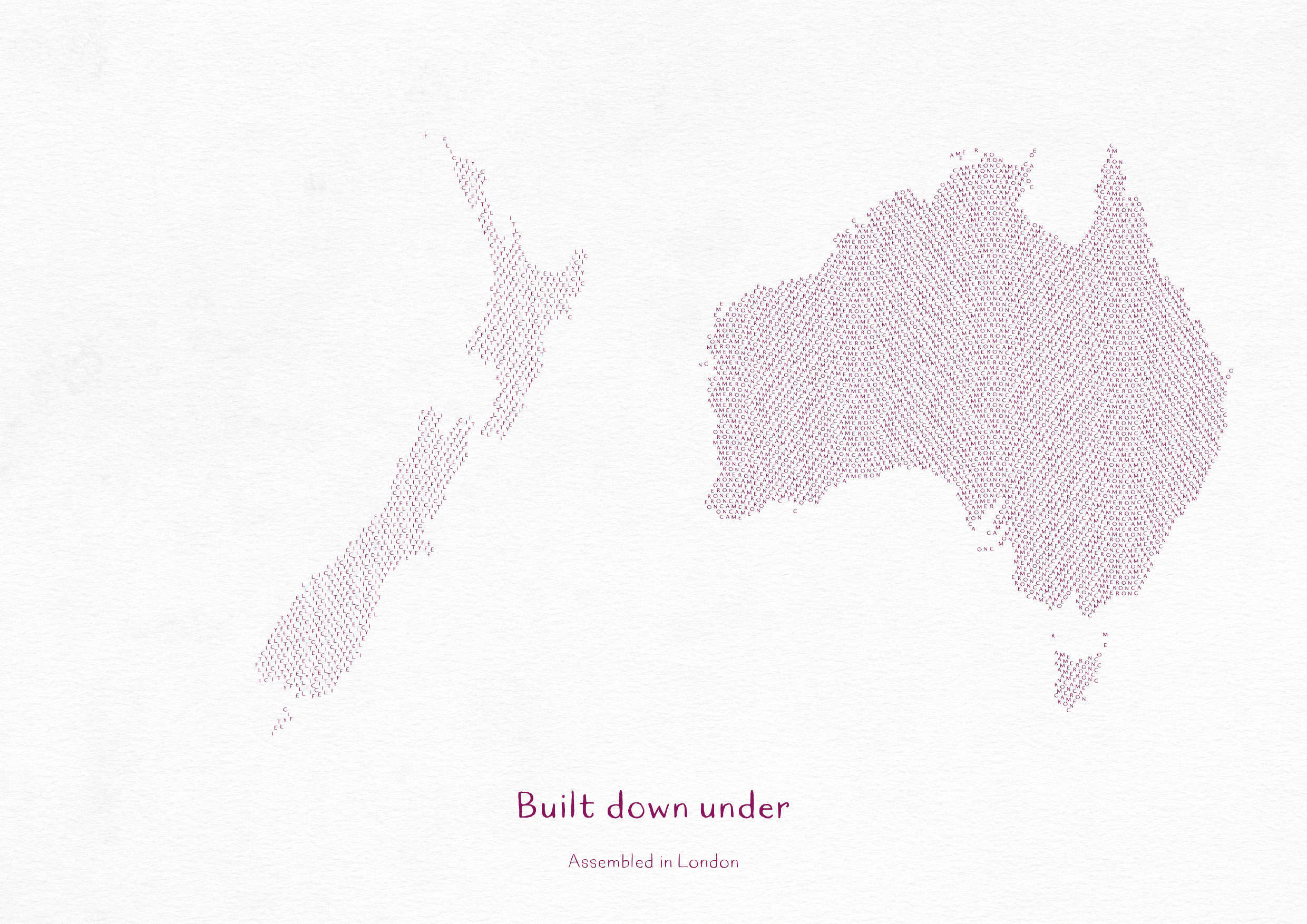 PS01604_S_MATTP - Personalised Country Name Text Map Print - Plum