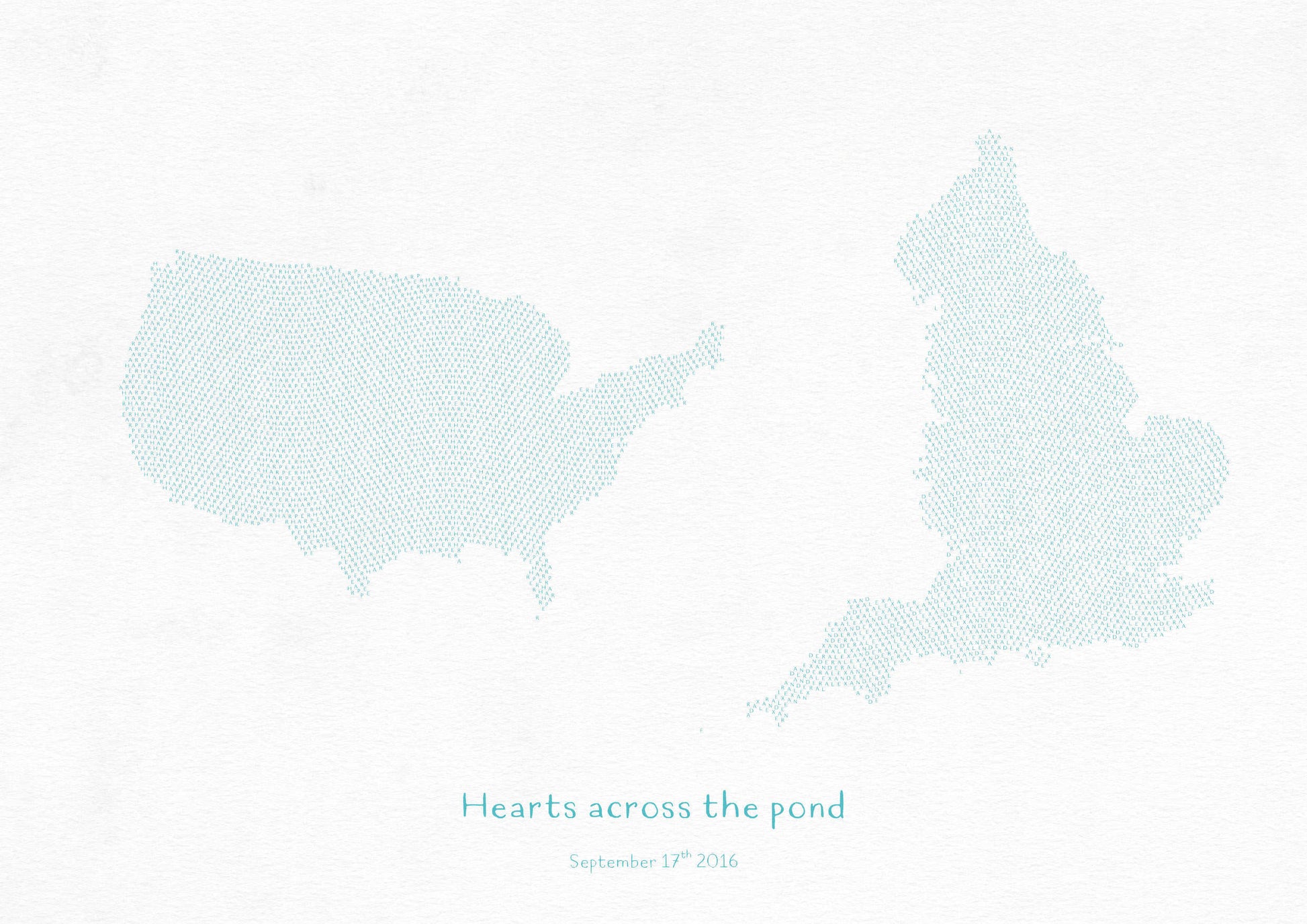 PS01605_S_MATTP - Personalised Country Name Text Map Print - Turquoise