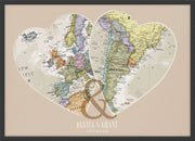 PS01166_3_WDBLA - Personalised Location Map Hearts Print