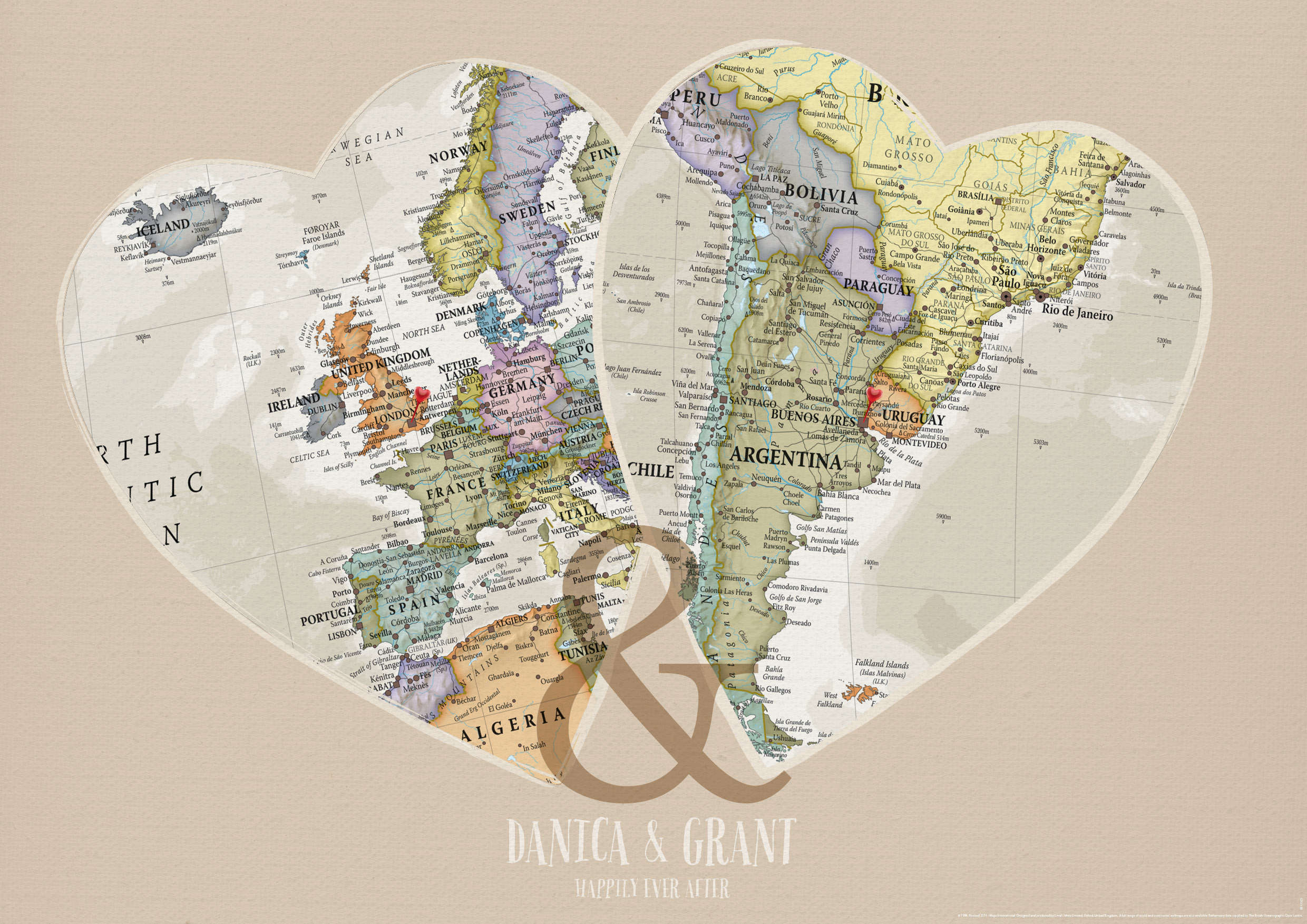 PS01166_3_MATTP - Personalised Location Map Hearts Print