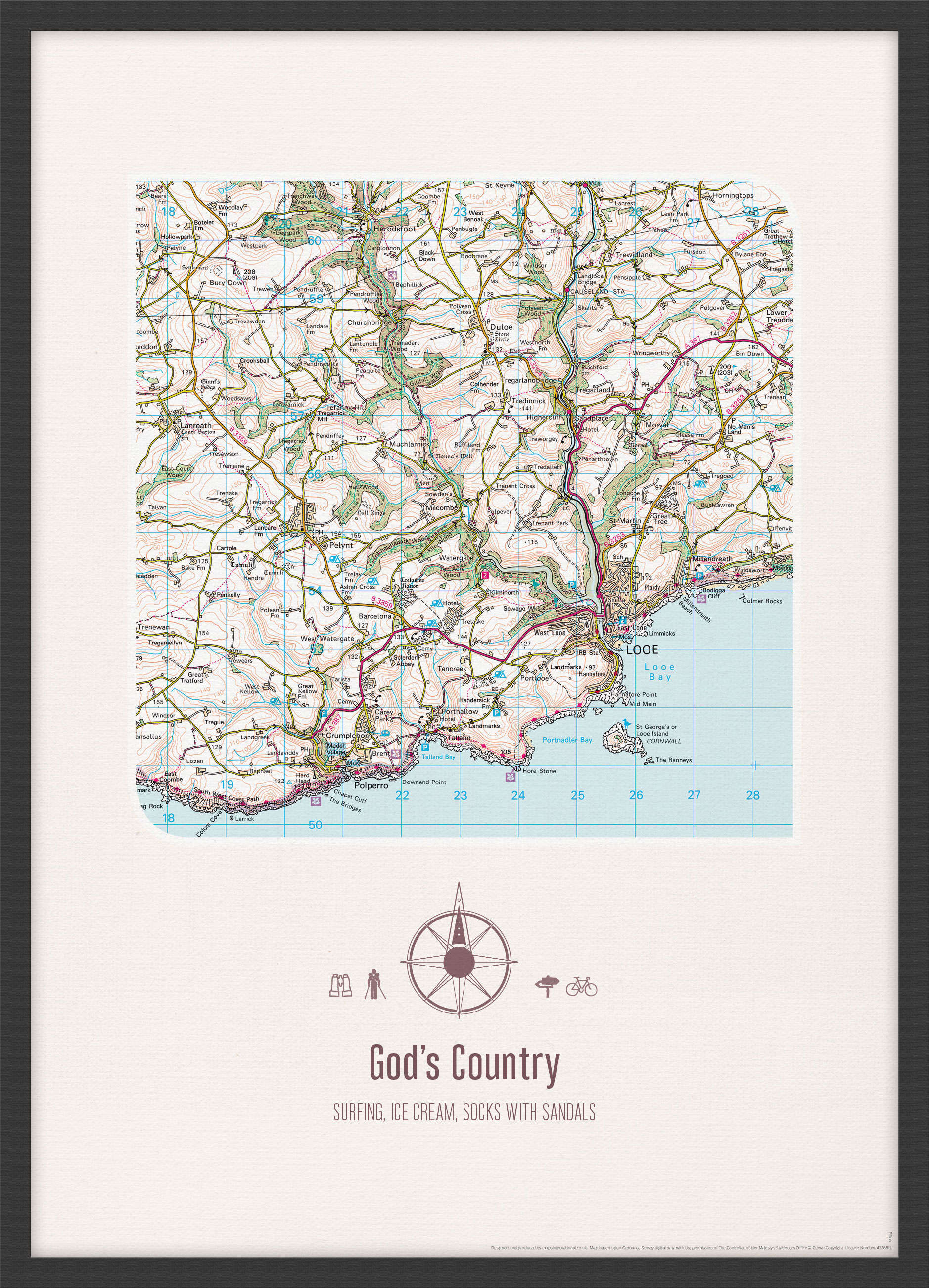 PS01598_3_WDBLA - Personalised Postcode Map Print