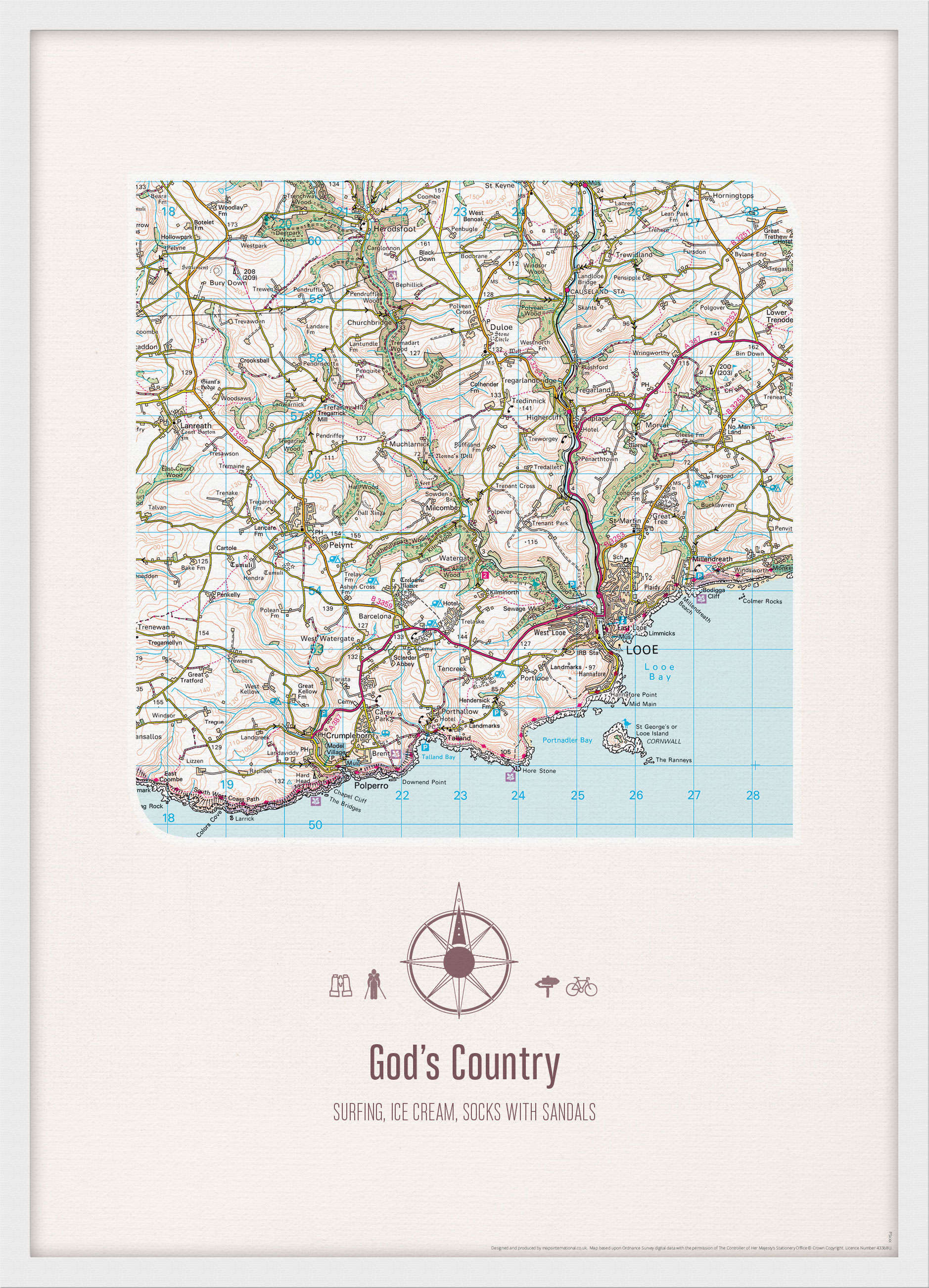 PS01598_3_WDWHI - Personalised Postcode Map Print