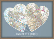 PS00866_3_WDOAK - Personalised Postcodes Couples Print