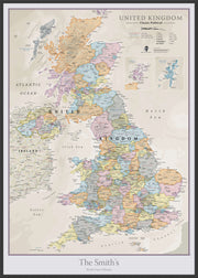 PS01636_L_WDBLA - Personalised UK Classic Wall Map