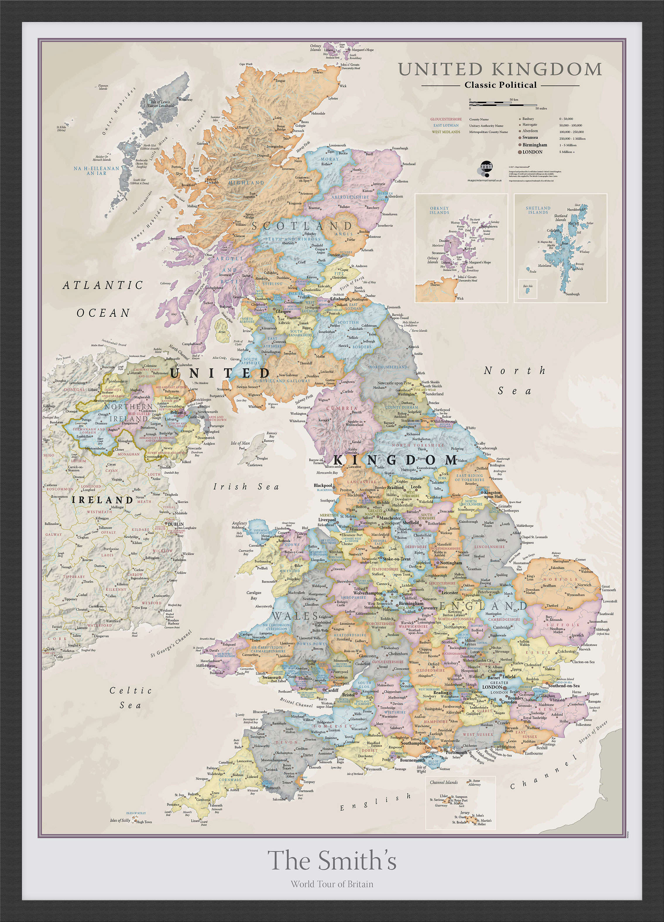 PS01636_M_BWBLA - Personalised UK Classic Wall Map