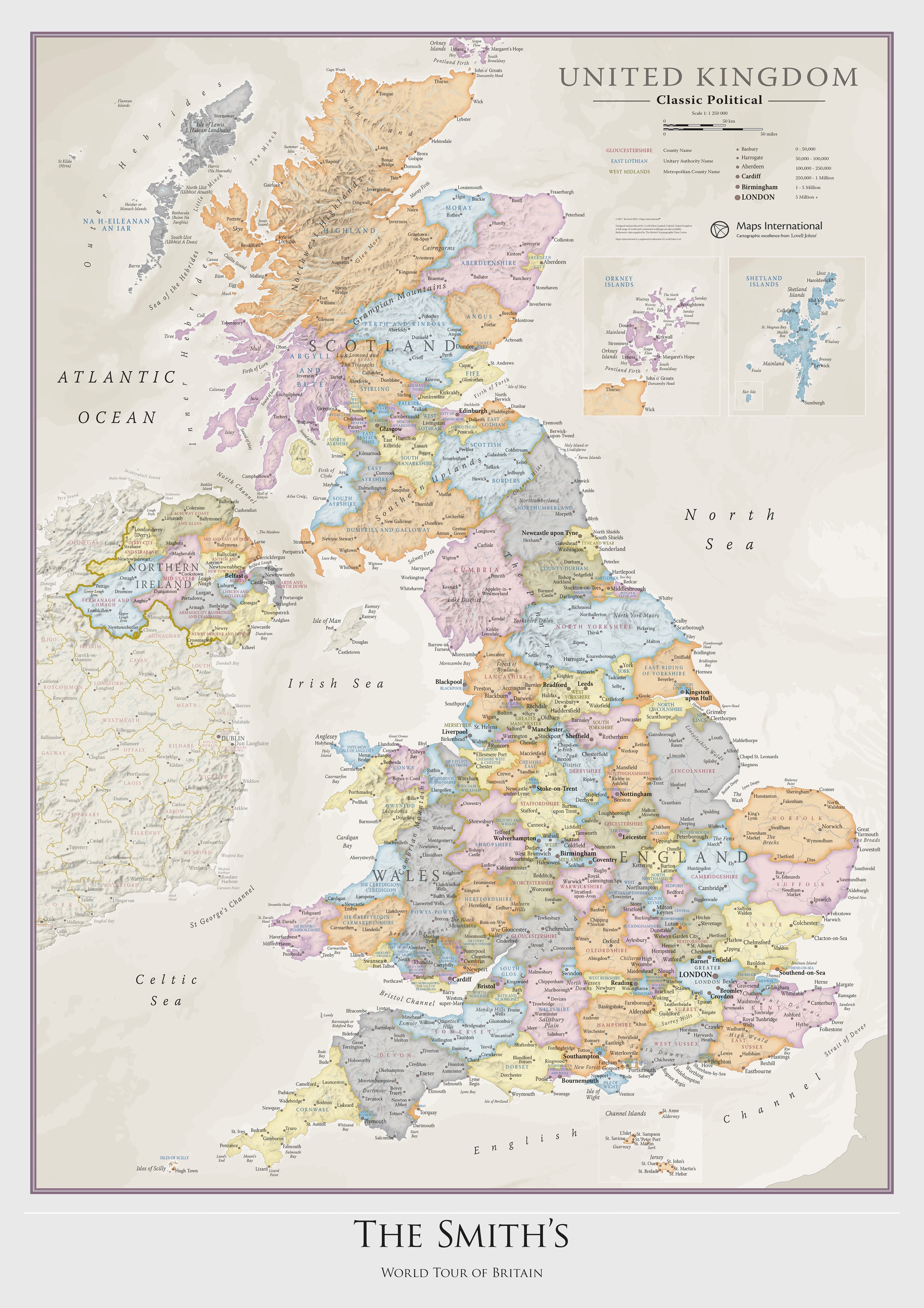 PS01636_M_LAMIN - Personalised UK Classic Wall Map