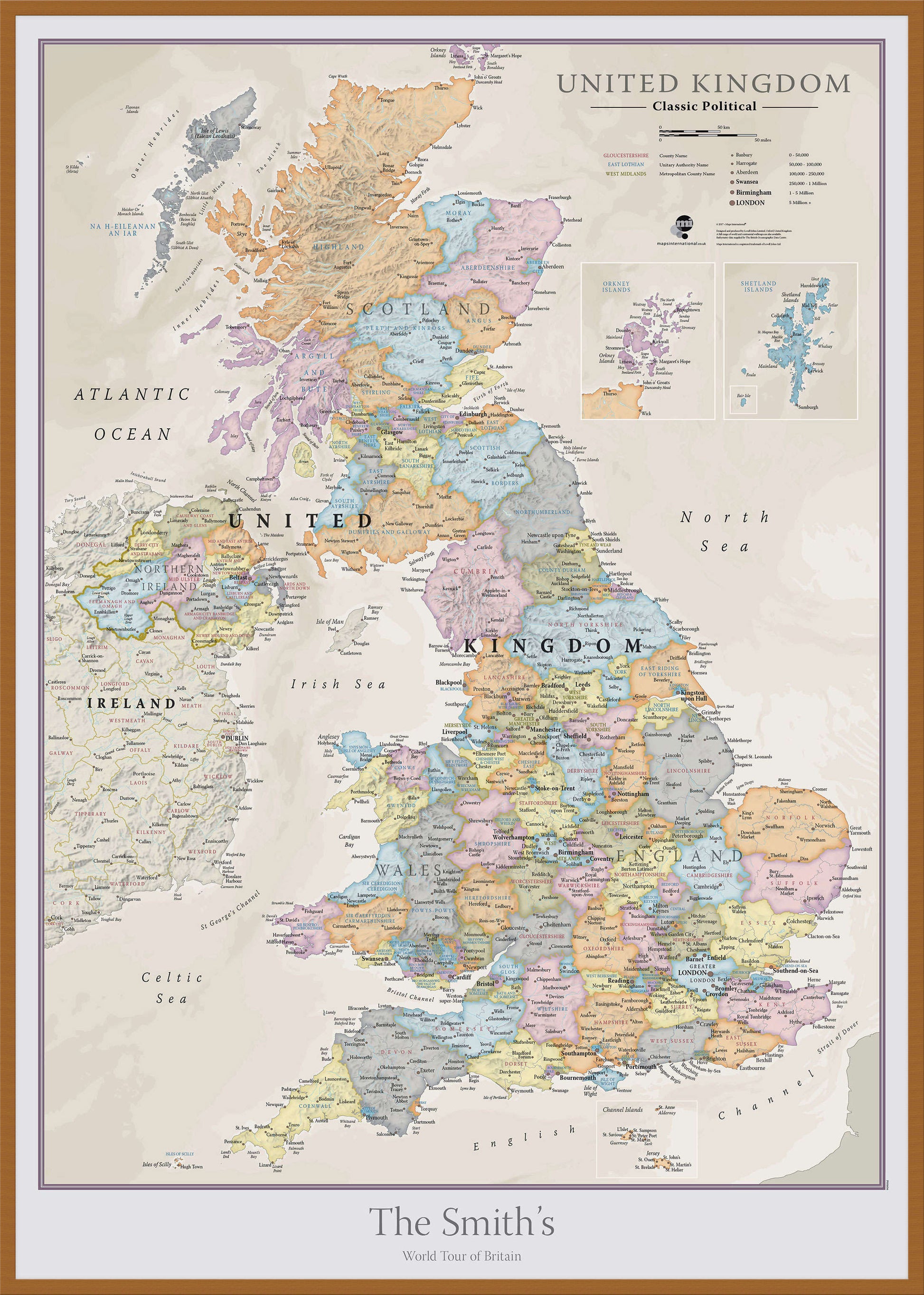 PS01636_L_WDTEA - Personalised UK Classic Wall Map