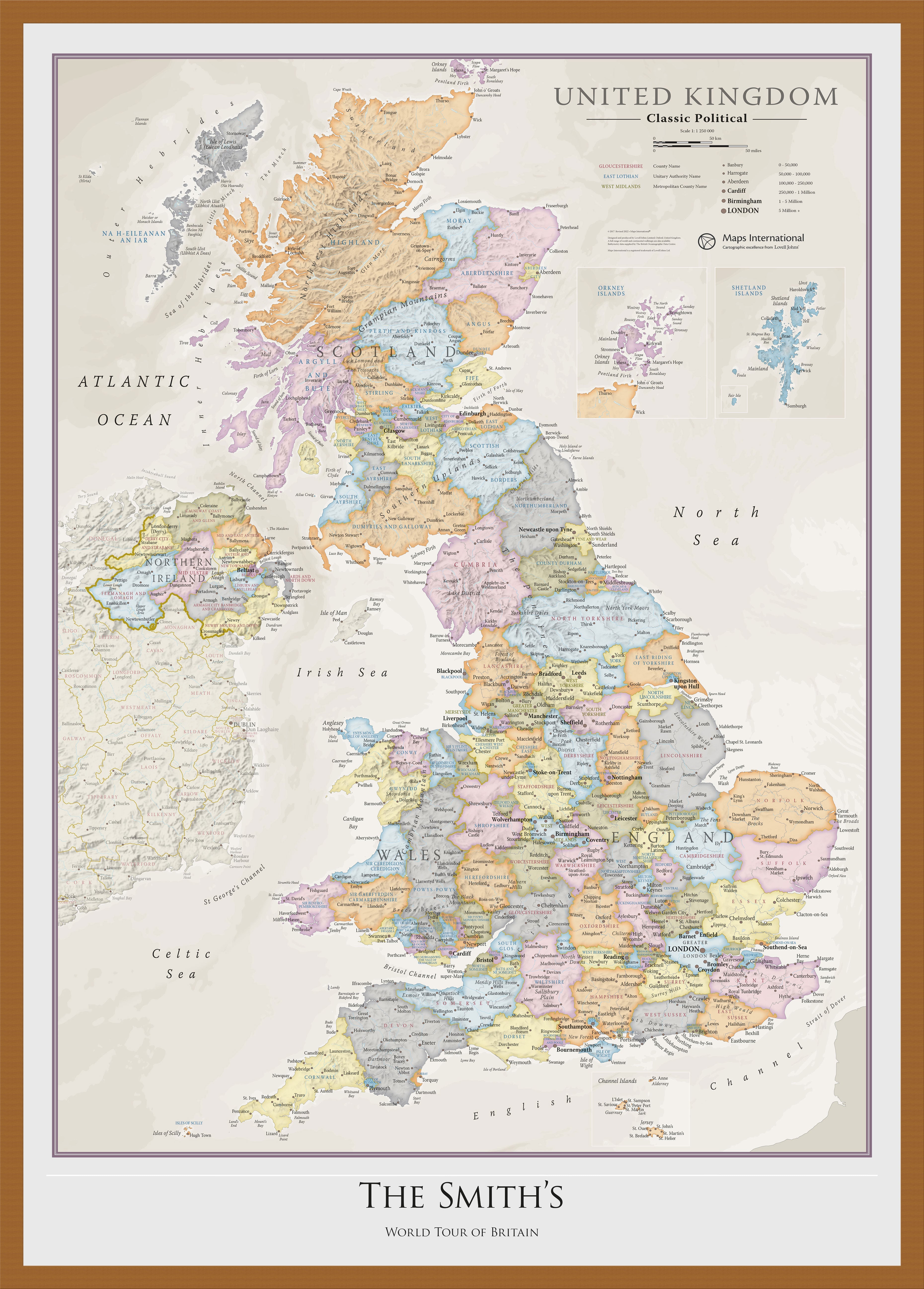 PS01636_L_WDTEA - Personalised UK Classic Wall Map