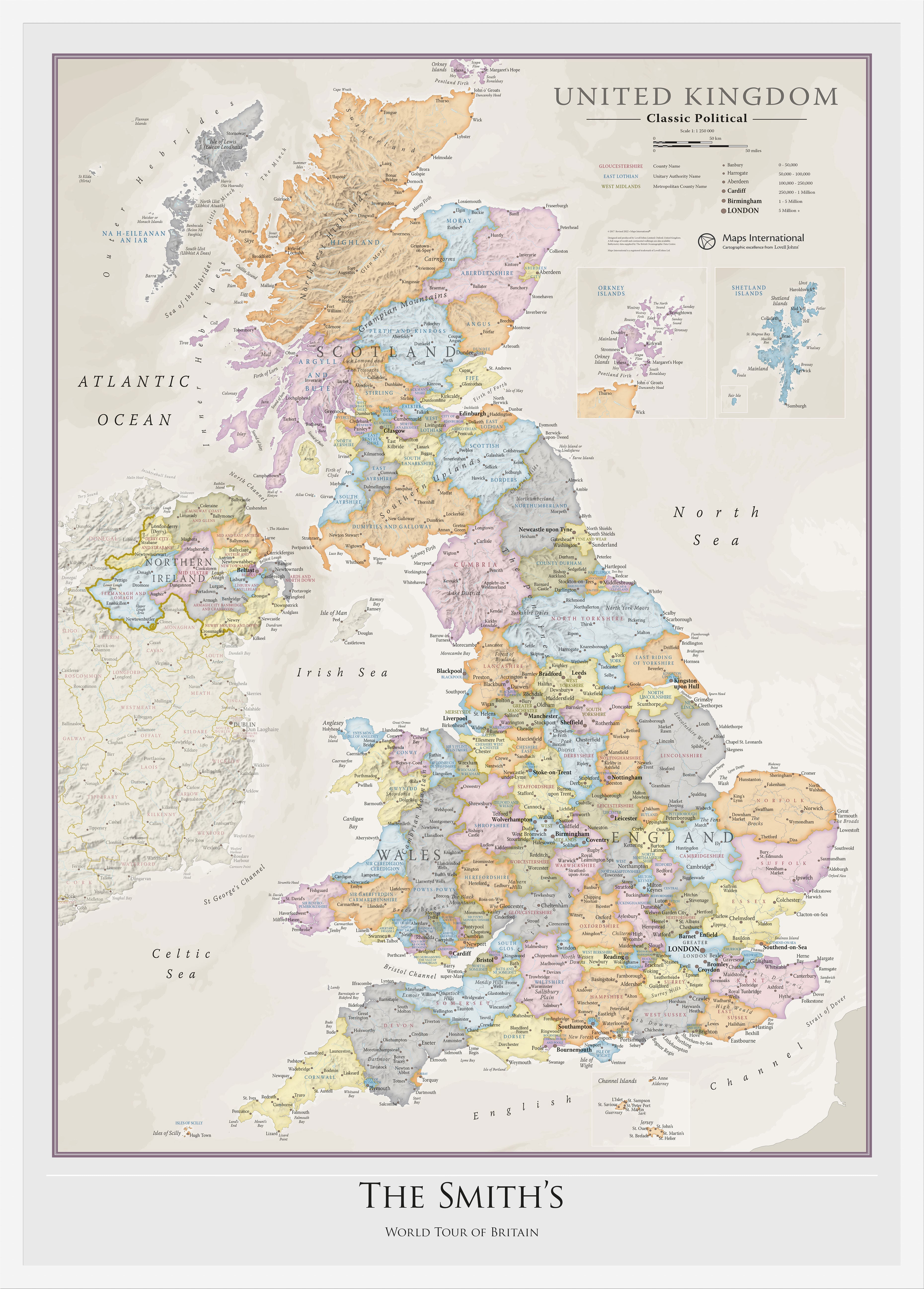 PS01636_L_WDWHI - Personalised UK Classic Wall Map