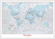 PS01226_S_BWWHI - Personalised World Is Art - Wall Map Aqua