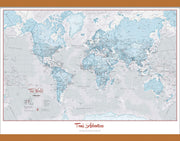 PS01226_M_CWDHB - Personalised World Is Art - Wall Map Aqua