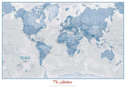 PS00272_M_LAMIN - Personalised World Is Art - Wall Map Blue