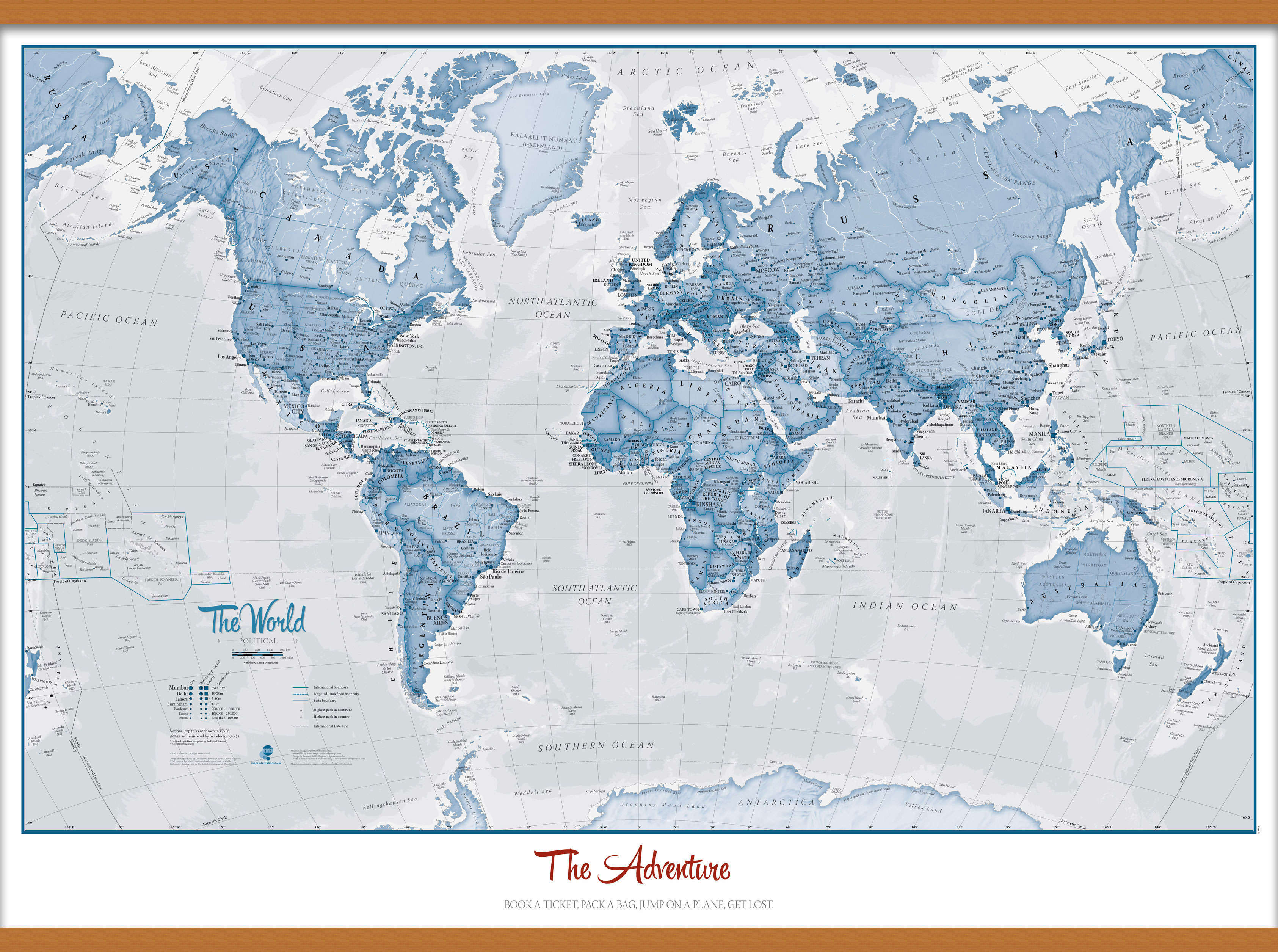 PS00272_H_CWDHB - Personalised World Is Art - Wall Map Blue