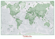 PS00274_H_PAPER - Personalised World Is Art - Wall Map Green