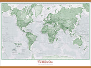 PS00274_H_CWDHB - Personalised World Is Art - Wall Map Green