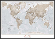 PS00275_L_WDBLA - Personalised World Is Art - Wall Map Neutral