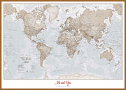 PS00275_L_WDTEA - Personalised World Is Art - Wall Map Neutral