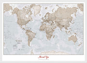 PS00275_M_BWWHI - Personalised World Is Art - Wall Map Neutral