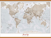 PS00275_H_LWDHB - Personalised World Is Art - Wall Map Neutral