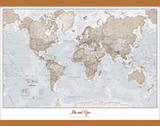 PS00275_M_CWDHB - Personalised World Is Art - Wall Map Neutral