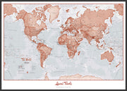 PS00271_L_WDBLA - Personalised World Is Art - Wall Map Red