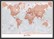 PS00271_S_WDBLA - Personalised World Is Art - Wall Map Red