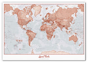 PS00271_L_CANVA - Personalised World Is Art - Wall Map Red