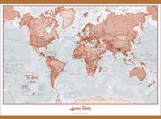 PS00271_L_LWDHB - Personalised World Is Art - Wall Map Red