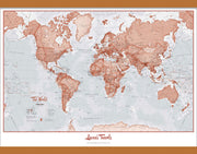 PS00271_S_LWDHB - Personalised World Is Art - Wall Map Red