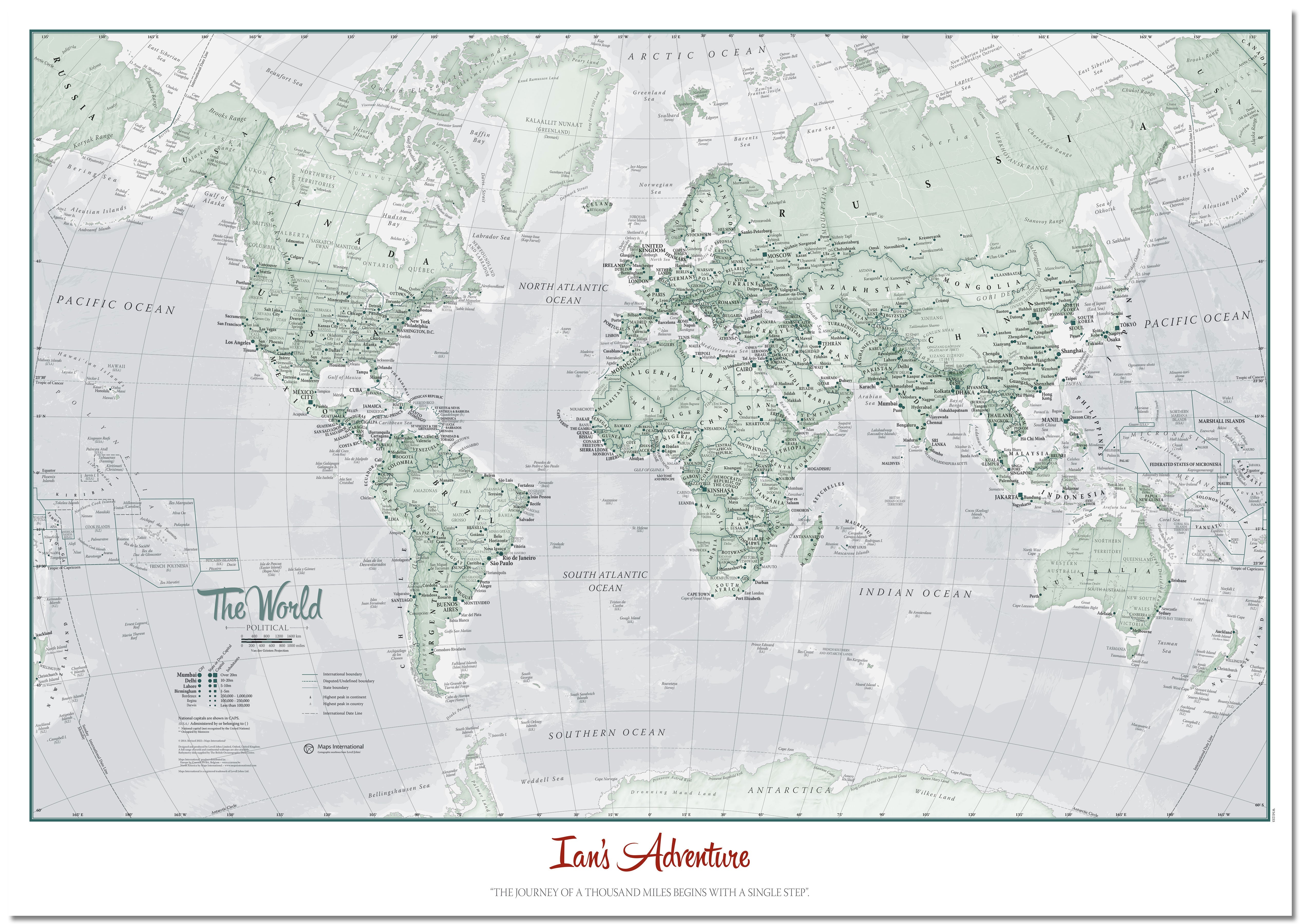 PS01227_L_LMBRD - Personalised World Is Art - Wall Map Rustic